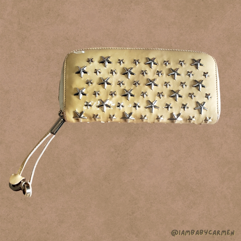 Jimmy Choo 💫 Leather Star-Studded Wallet